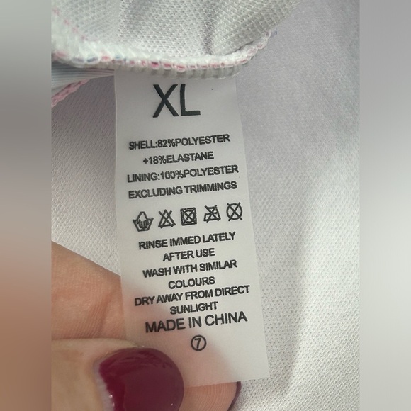 NWT Hello Summer Pink Blue Tankini Bathing Suit Top Women’s XL - Picture 8 of 9